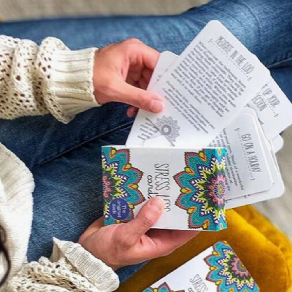 NEW The Original Stress Less 50 Mindfulness Exercises Cards Stress And Anxiety - Picture 2 of 5